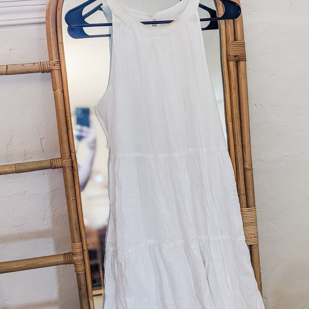 Midi skater dress - white